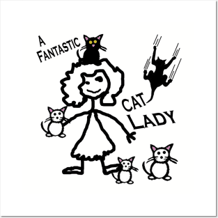 Fantastic Cat Lady Posters and Art